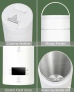 Termo Hervidor Eléctrico Portátil Minilif 500ml Viajes Y Ofi - Imagen 2