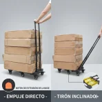 Carro De Carga Ultra Resistente 200kg Plegable De 6 Ruedas - Imagen 5