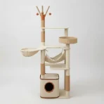 Rascador Torre Para Gatos De 4 Niveles Sisal Imitación Lino - Imagen 6