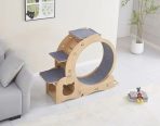 Rueda De Ejercicios Para Gatos Con Refugio Comedero Y Bases - Imagen 4