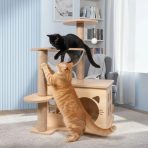 Torre Rascador Para Gatos Madera 3 Niveles Cápsula Espacial - Imagen 2