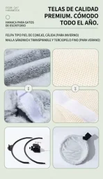 Hamaca Flotante De Escritorio Para Gatos - Imagen 8