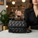 Cartera Cruzada Milano Estilo Crossbody Negra - Imagen 2