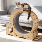 Rueda De Ejercicios Para Gatos Con Refugio Comedero Y Bases - Imagen 3