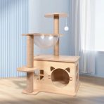 Torre Rascador Para Gatos Madera 3 Niveles Cápsula Espacial - Imagen 3