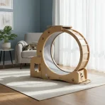 Rueda De Ejercicios Para Gatos Con Refugio Comedero Y Bases - Imagen 5