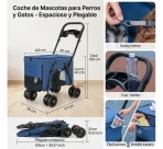 Coche De Transporte Para Mascotas Plegable Doble Apertura - Imagen 6