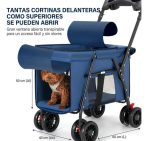 Coche De Transporte Para Mascotas Plegable Doble Apertura - Imagen 5