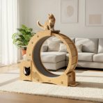 Rueda De Ejercicios Para Gatos Con Refugio Comedero Y Bases - Imagen 6