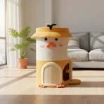 Rascador Torre Para Gatos 3 Pisos Diseño Pato Sisal - Imagen 7