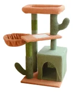 Torre Rascador Para Gatos Diseño Cactus De 4 Niveles Sisal
