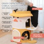 Rascador Torre Para Gatos 3 Pisos Diseño Pato Sisal - Imagen 3