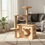 Torre Rascador Para Gatos Madera 3 Niveles Cápsula Espacial - Imagen 5